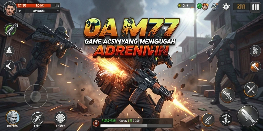 Tangkapan layar dari gameplay ADAM77 yang mendebarkan di arena aksi.