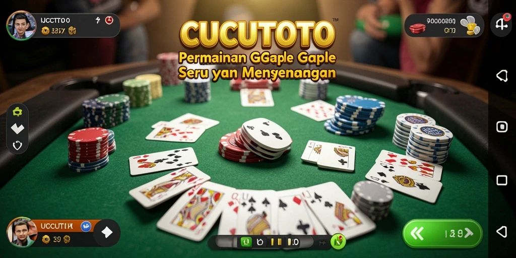 Screenshot gameplay CUCUTOTO menampilkan momen seru bermain Gaple.