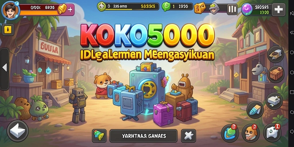 Screenshot utama KOKO5000 menampilkan gameplay yang menarik dan interaksi karakter.