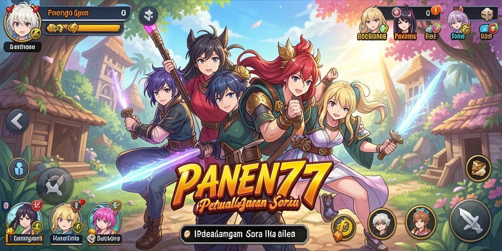 Screenshot gameplay PANEN77 menampilkan aksi karakter Anime yang mendebarkan.