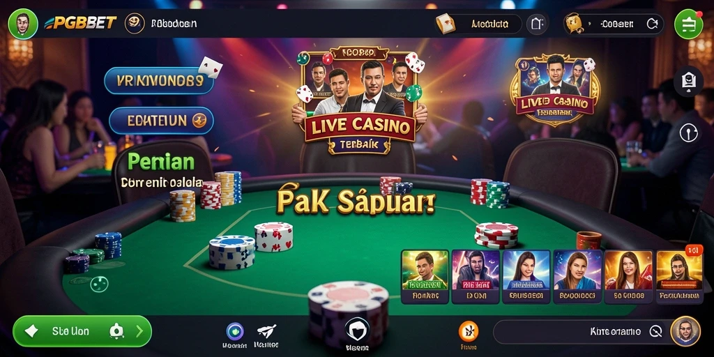 Tampilan gameplay Live Casino yang mendebarkan di PGBET.