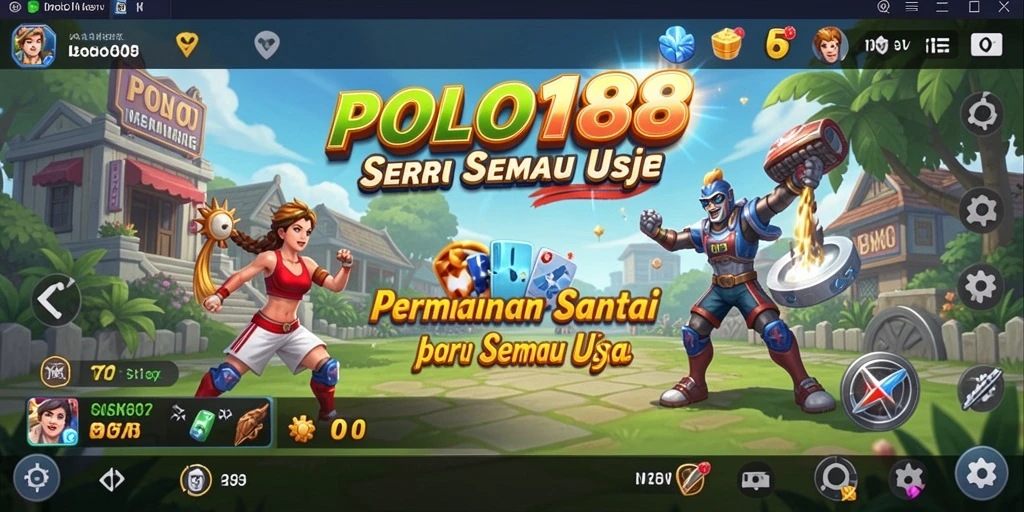 Tampilan gameplay POLO188 dengan aksi yang menghibur dan warna cerah.