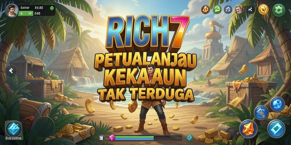 Tampilan gameplay RICH7 yang penuh aksi dan petualangan.