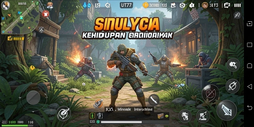 Screenshot UT77 yang menunjukkan gameplay simulasi yang mendalam.