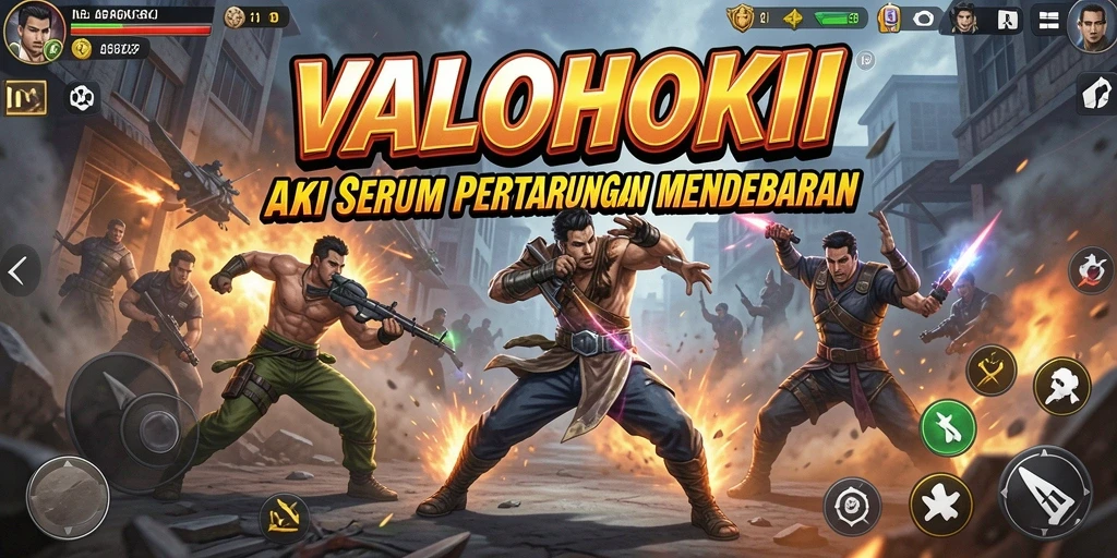 Tampilan seru dari gameplay VALOHOKI yang mendebarkan.